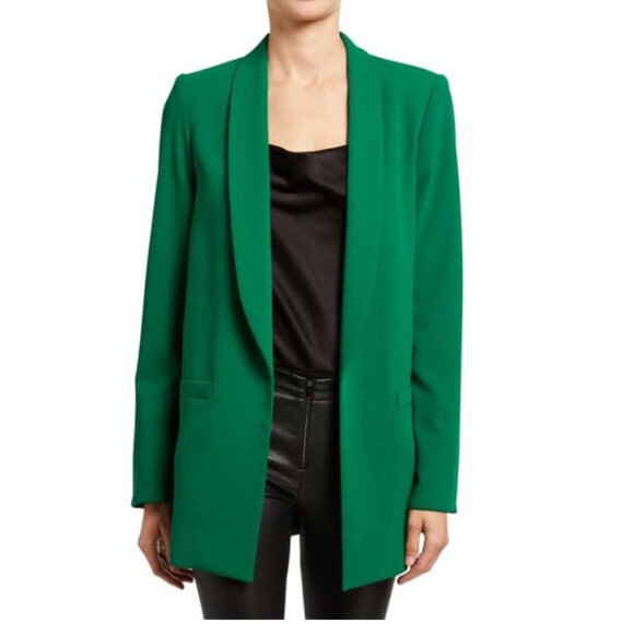 Alice + Olivia Kylie Shawl-Collar Jacket Blazer Green Size XS - Picture 1 of 4